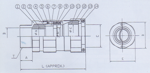 耐圧パッキン式引込継手 KXC-B_2外形寸法図