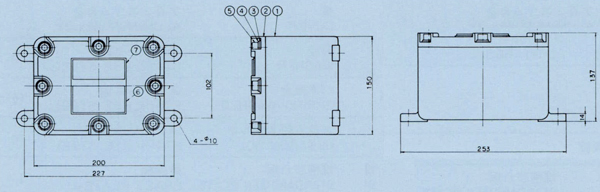 耐圧防爆型接続箱 EXTB-Ⅰ_外形寸法図