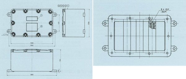 耐圧防爆型接続箱 EXTB-Ⅲ_外形寸法図