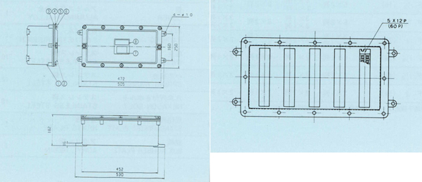 安全増防爆型接続箱 SPJB-1 60_外形寸法図