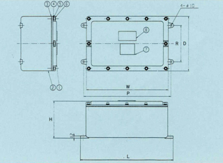 安全増防爆型接続箱 SPJB-4530_外形寸法図